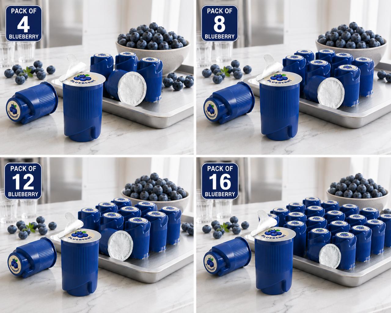 FLAVOFIZZ Blueberry Bliss – Pack of 4,8,12,16 Refreshing Blueberry Water Flavour Caps